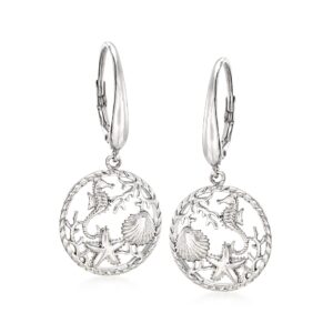 ross-simons sterling silver sea life drop earrings