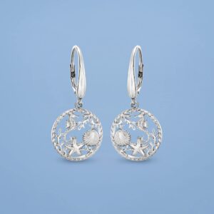 Ross-Simons Sterling Silver Sea Life Drop Earrings