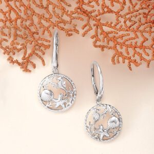 Ross-Simons Sterling Silver Sea Life Drop Earrings