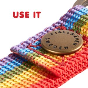 Fjallraven, Kanken Key Ring for Everyday Carry, Rainbow Pattern