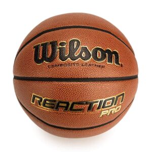 wilson men's reaction pro basketball, brown, 7