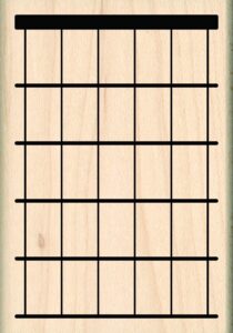 stamps by impression st 0915a 6 string 5 fret guitar chord rubber stamp 1½" x 2¼"