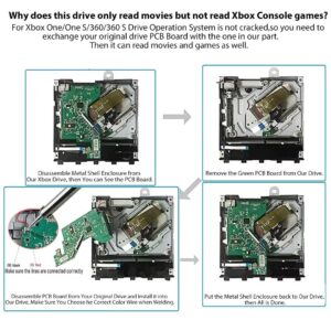 XSPANDER Blu-Ray Disk Drive Replacement Lite-On DG-6M1S-01B DG-6M1S 6M2S B150 Laser for Xbox One