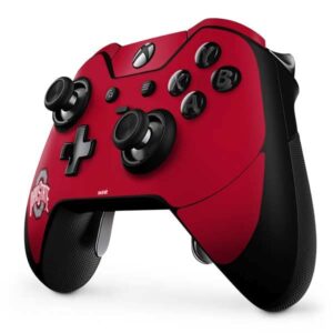 Skinit Decal Gaming Skin Compatible with Xbox One Elite Controller - Officially Licensed Ohio State University OSU Ohio State Buckeyes Red Logo Design