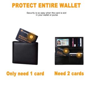 Ultrashang 2Pcs RFID Blocking Card, Fuss-free Protection for Entire Wallet Shield, Credit Card Protector NFC Bank Debit Blocker, Identity Theft Prevention for Passport Travel Security (Ver. 2.0)