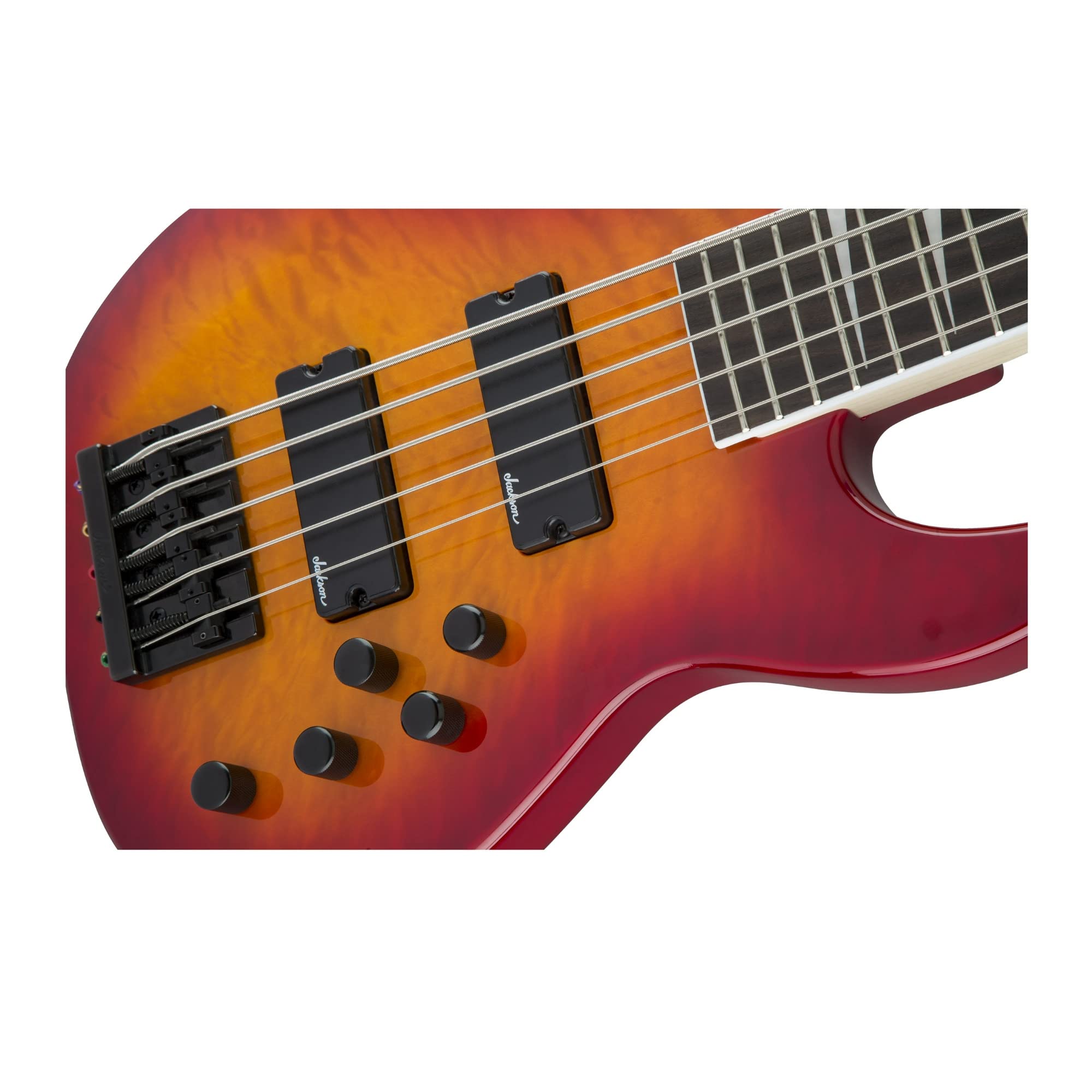 Jackson JS Series 5-String Concert Bass JS3VQ, Cherry Burst, Amaranth Fingerboard