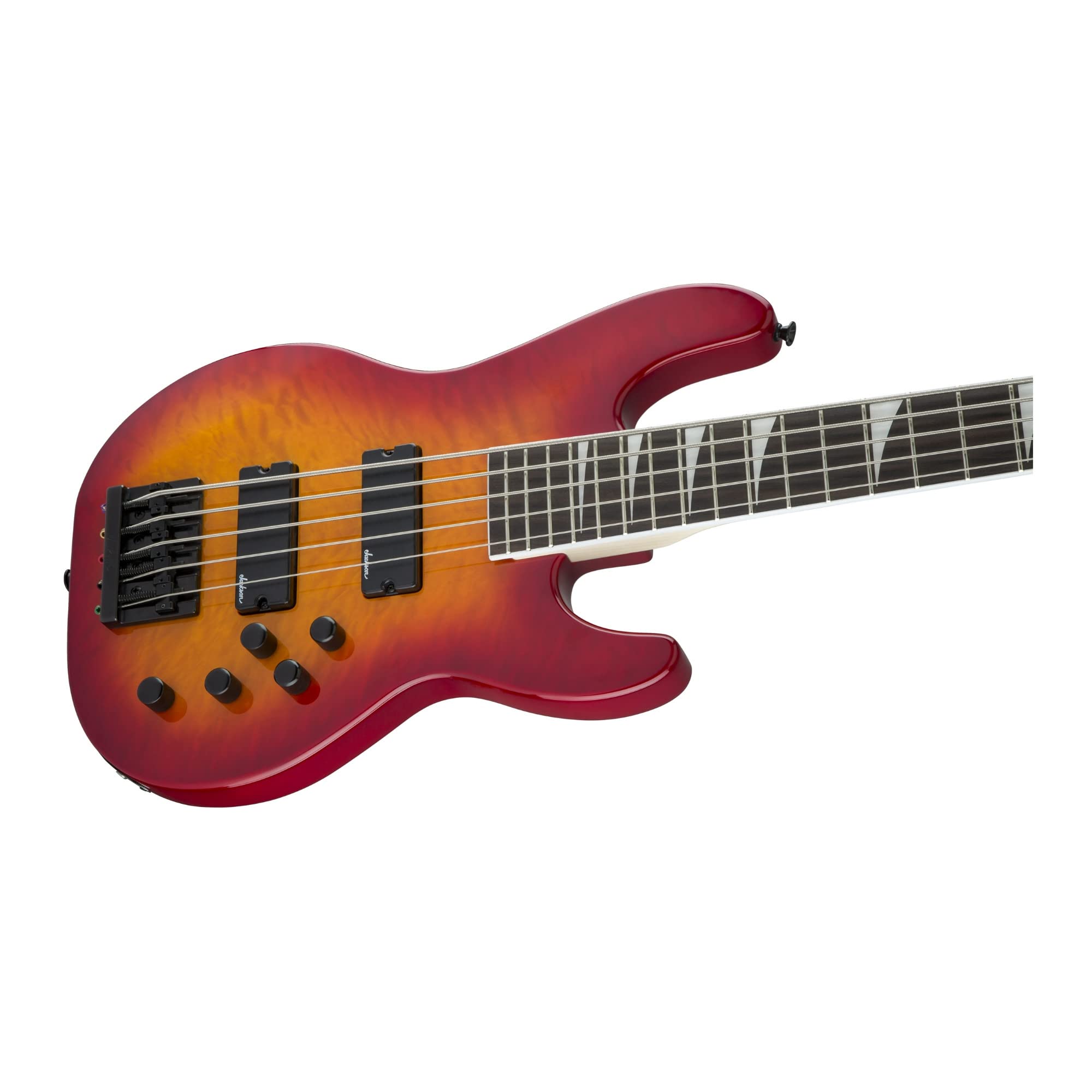 Jackson JS Series 5-String Concert Bass JS3VQ, Cherry Burst, Amaranth Fingerboard