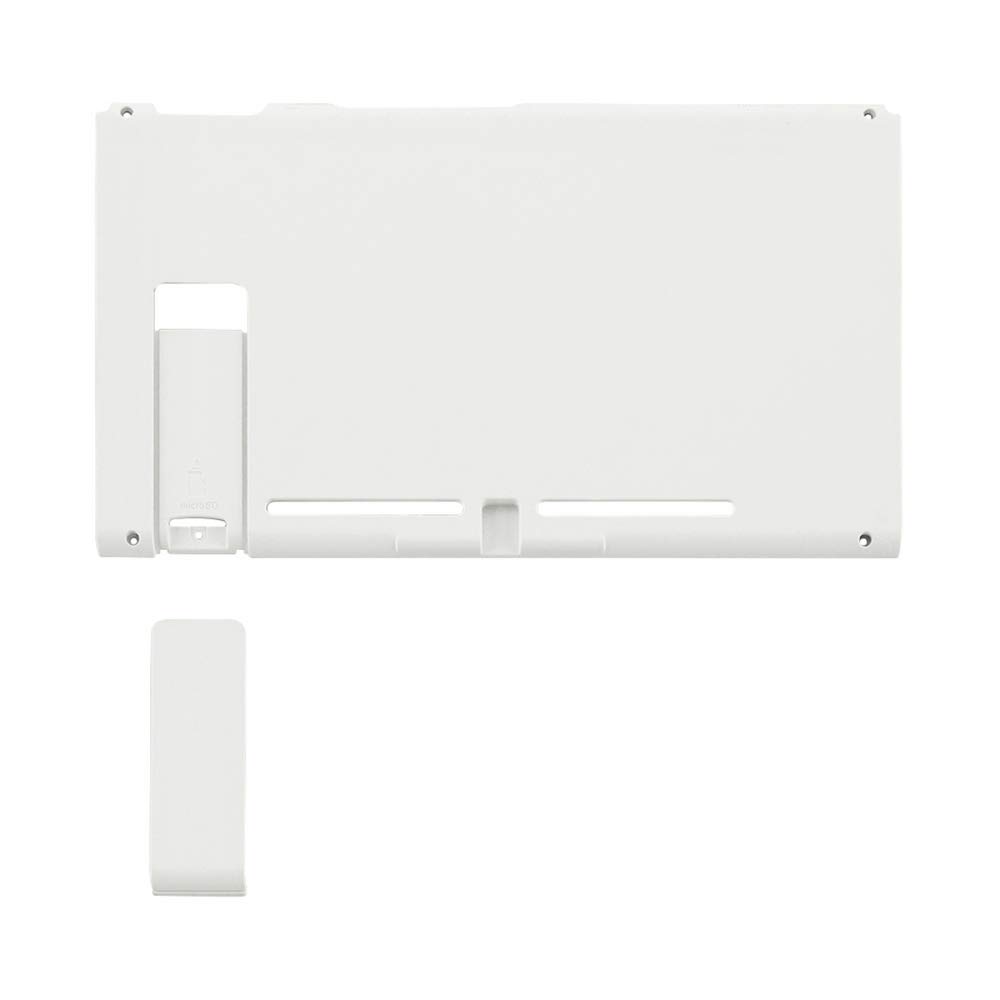 eXtremeRate White Console Back Plate for Nintendo Switch, DIY Replacement Housing Shell Case for Nintendo Switch Console with Kickstand [Only The Backplate, NOT The Console]