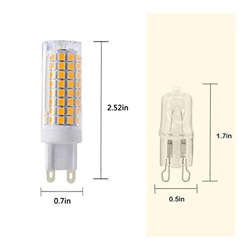 G9 LED Bulb 10W Dimmable LED Corn Light Bulbs(6 Pack)- G9 Light Bulbs 100W G9 Halogen Bulbs Equivalent 3000K Warm White Ceramic G9 LED Bulbs for Home Lighting, Ceiling Fan, AC120V