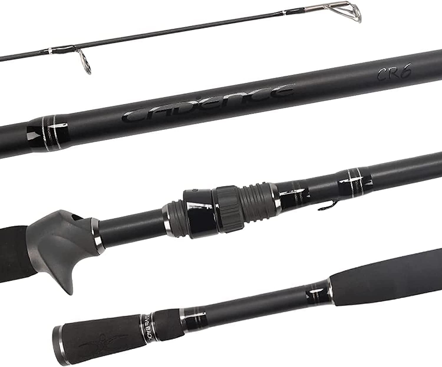 Cadence CR6B Baitcasting Rods Fast Action Fishing Rods Lightweight Portable Casting Rods with 30 Ton Carbon Exposed Blank Reel Seat Stainless Steel Guides with SiC Inserts Baitcast Rods