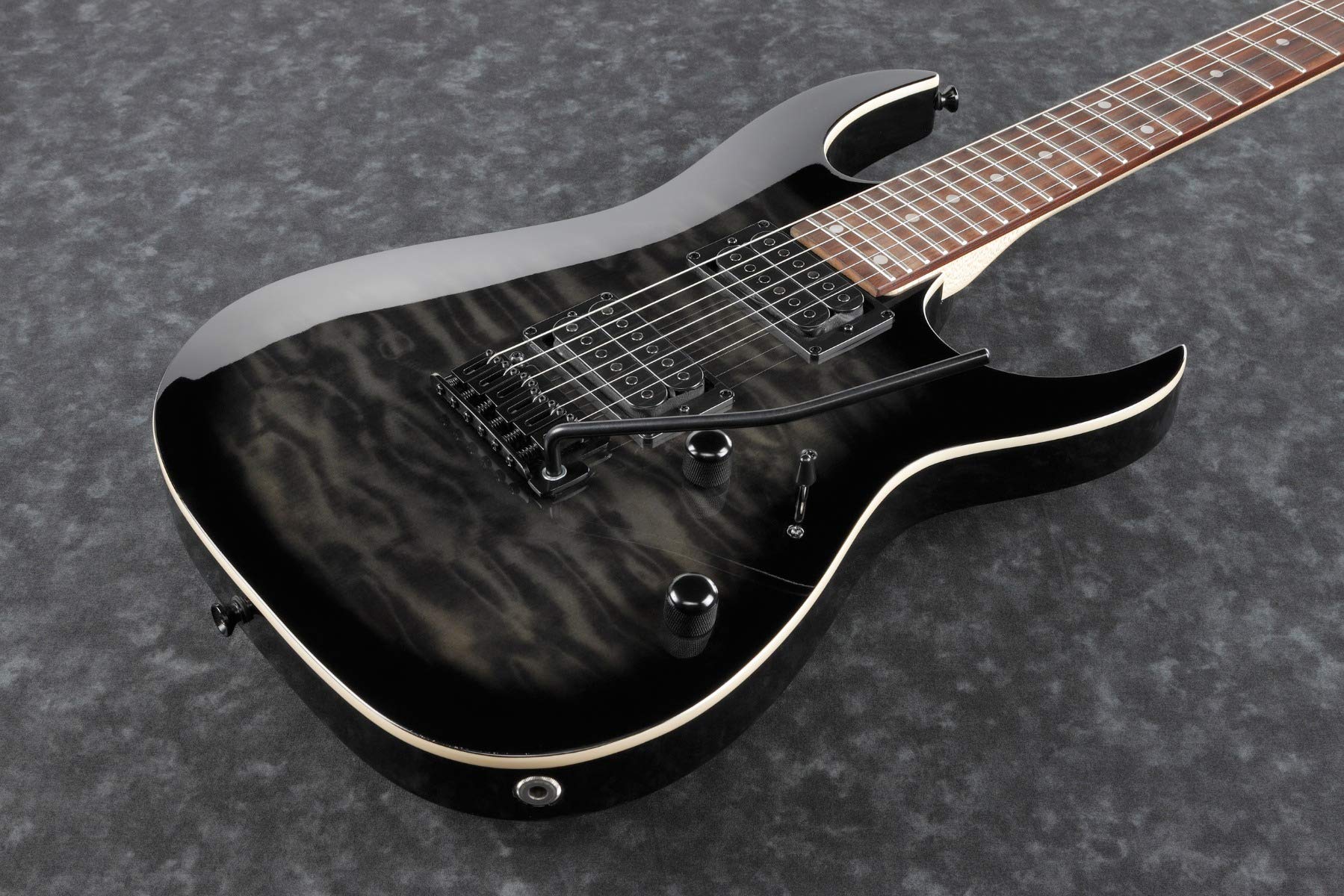 Ibanez GRGA 6 String Solid-Body Electric Guitar, Right, Transparent Black Sunburst, Full (GRGA120QATKS)