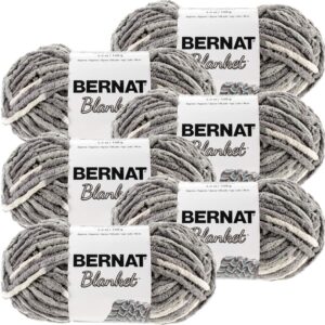 Bernat Blanket Yarn-6/Pk-Silver, 6/Pk, Silver Steel 6 Pack