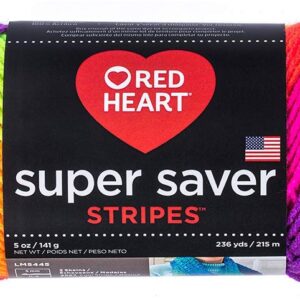 Red Heart Bright Stripe Super Saver Yarn 6/Pk 6 Pack