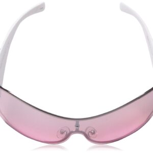 Southpole womens 1024sp Classic Metal UV Protective Shield Sunglasses for Women Trendy Gifts Women 170 mm, Silver & Pink, mm US