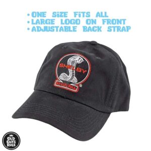 OLD GUYS RULE Hat, Baseball Cap for Men | Shelby Cobra – Aged to Perfection | for Dad, Husband, Grandfather | Dark Grey