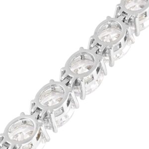 SHOP LC DELIVERING JOY Cubic Zirconia Tennis Bracelet White Diamond Simulated Bracelets for Women 8" Ct 27.22 Birthday Gifts for Women