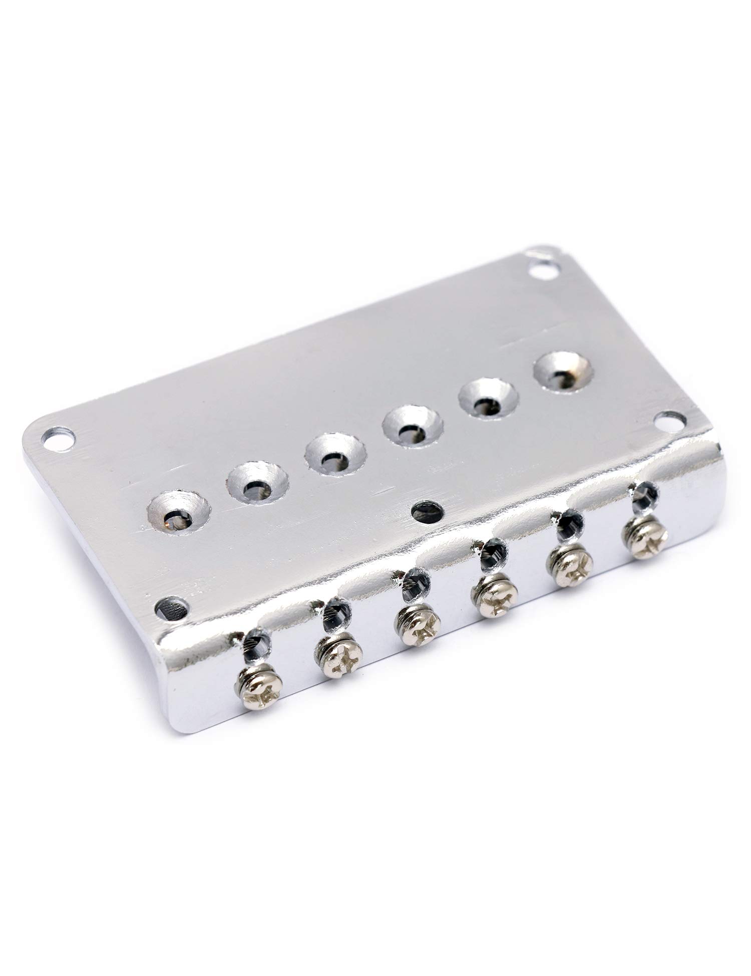 Metallor Guitar Saddles Bridge for Hardtail Strat Tele Electric Guitar Parts Replacement Chrome.