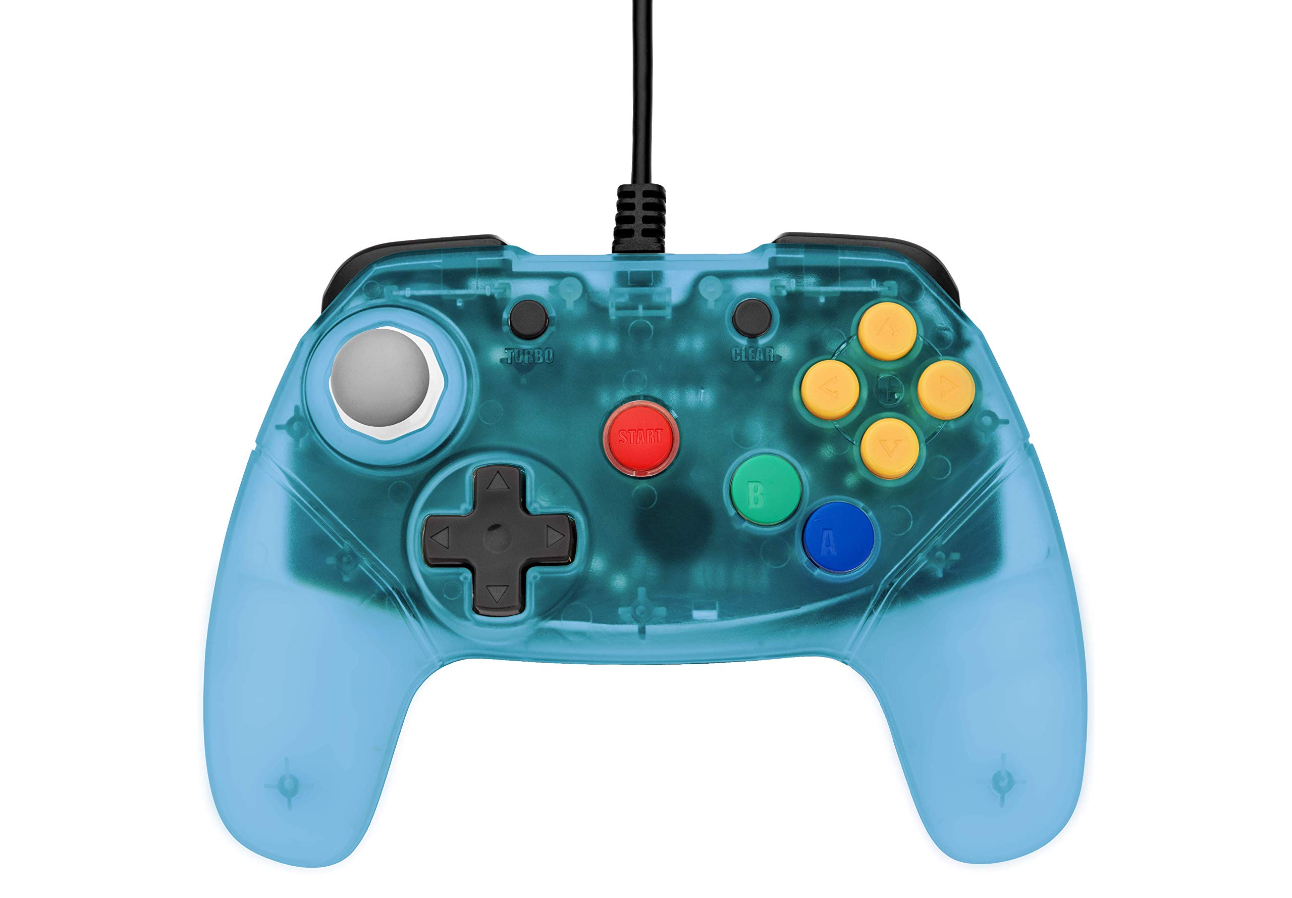 Retro Fighters Next Gen N64 Controller Brawler64 Gamepad Transparent Colors - Blue - Nintendo 64