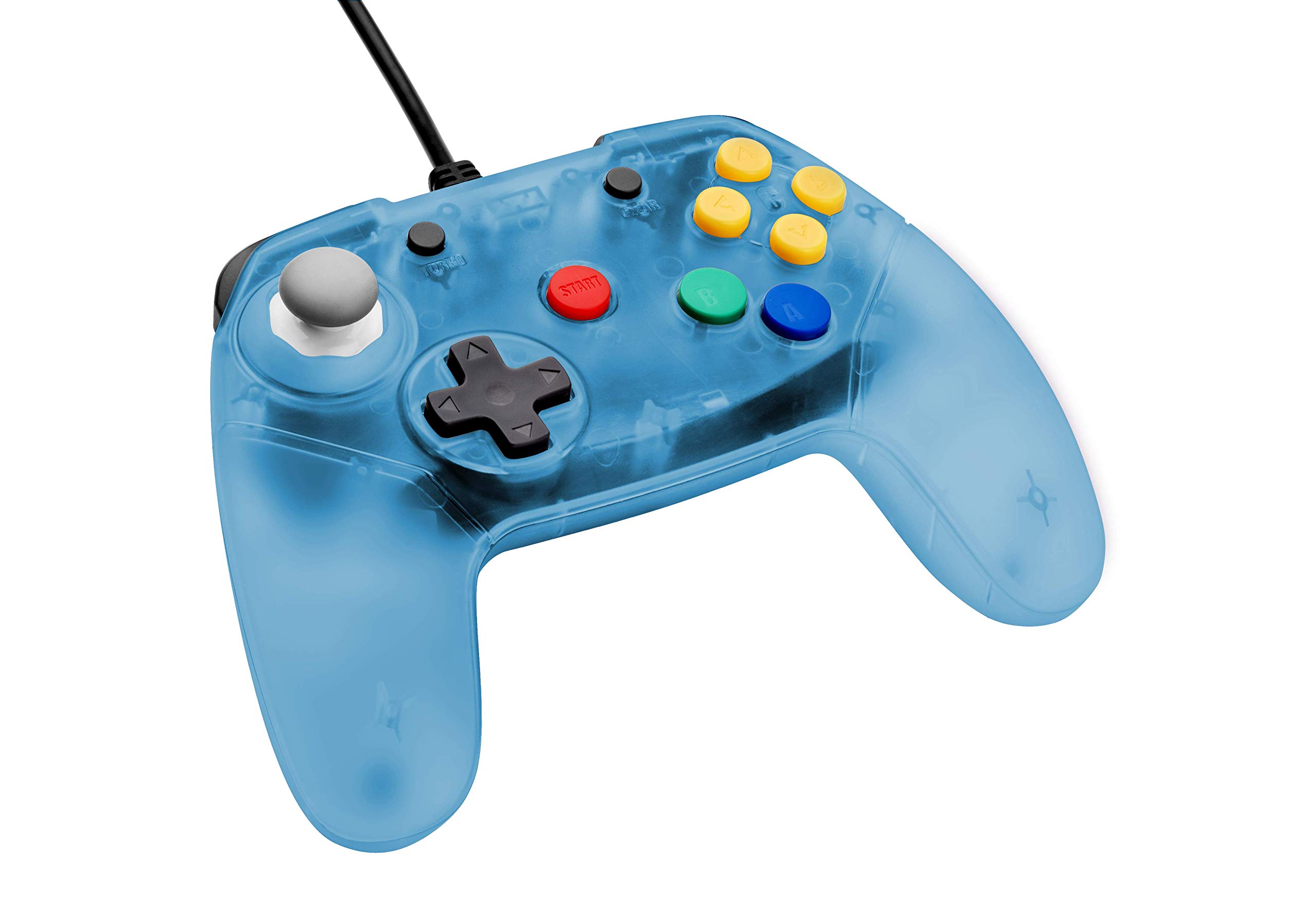 Retro Fighters Next Gen N64 Controller Brawler64 Gamepad Transparent Colors - Blue - Nintendo 64