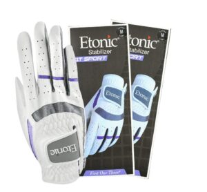 etonic golf ladies lrh stabilizer f1t sport glove (2 pack) white large