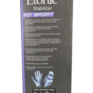 Etonic Golf Ladies LRH Stabilizer F1T Sport Glove (2 Pack) White Large