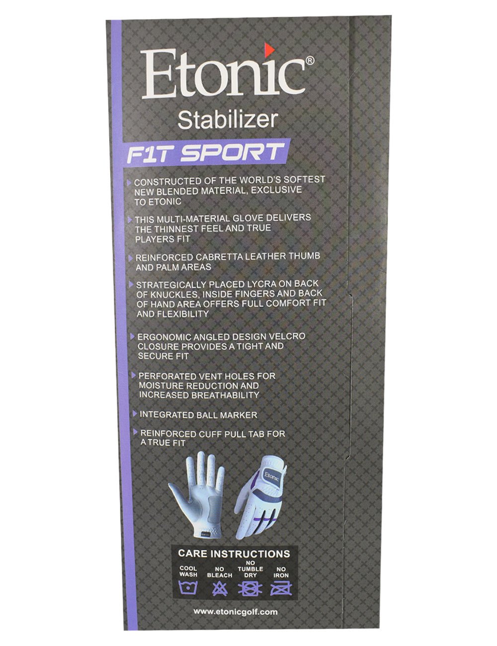 Etonic Golf Ladies LRH Stabilizer F1T Sport Glove (2 Pack) White Large