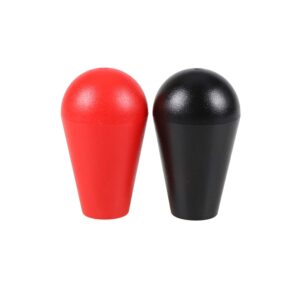 avisiri 2x arcade joystick's oval balltop, arcade ellipse topball handle use for 2 player arcade joystick diy kit sanwa joystick mame jamma part (red & black)