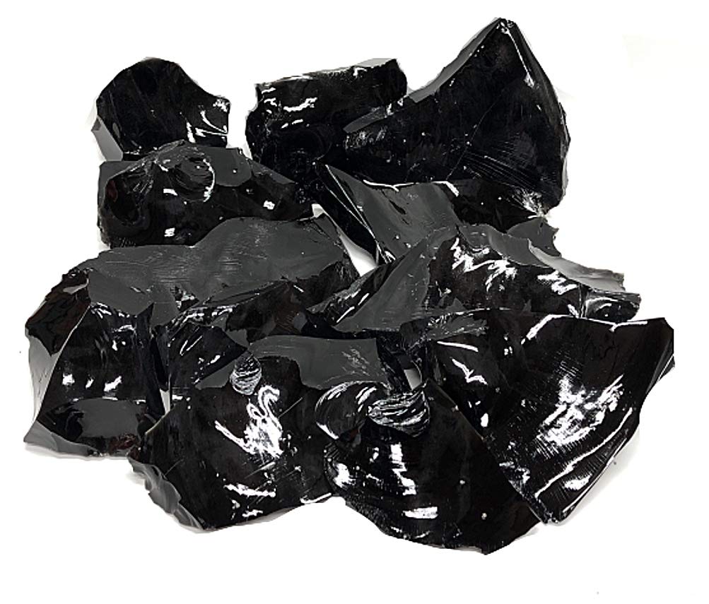 Premium Black Obsidian Spalls (10lbs) Flint Knapping Stone