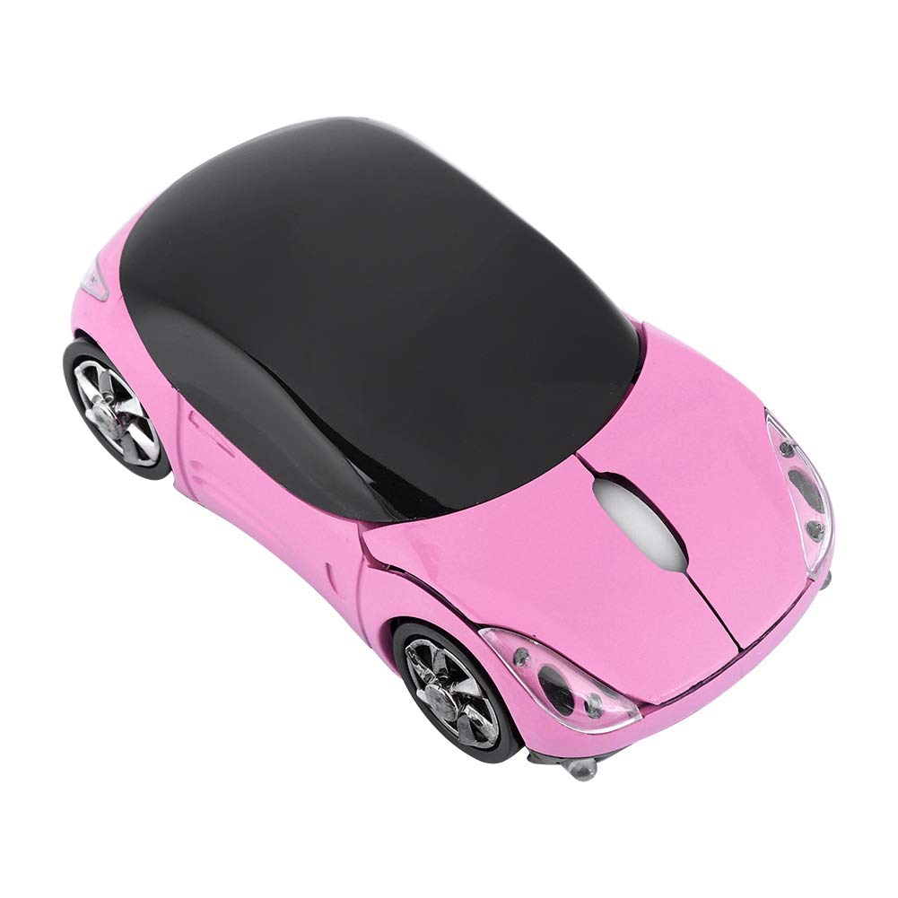 ASHATA 2.4G Car Mouse with USB Reciver 1600DPI Optical Mouse for PC Computer Laptop Tablet, High Cute Mouse for Win XP//Win7/ME/2000/for Mac OS ()