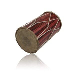 10 x 6 Inch Handmade Wooden & Leather Classical Indian Folk Tabla Drum Set Hand Percussion Drums World Musical Instruments Punjabi Dhol Dholak Dholki Fun Birthday Housewarming Gifts