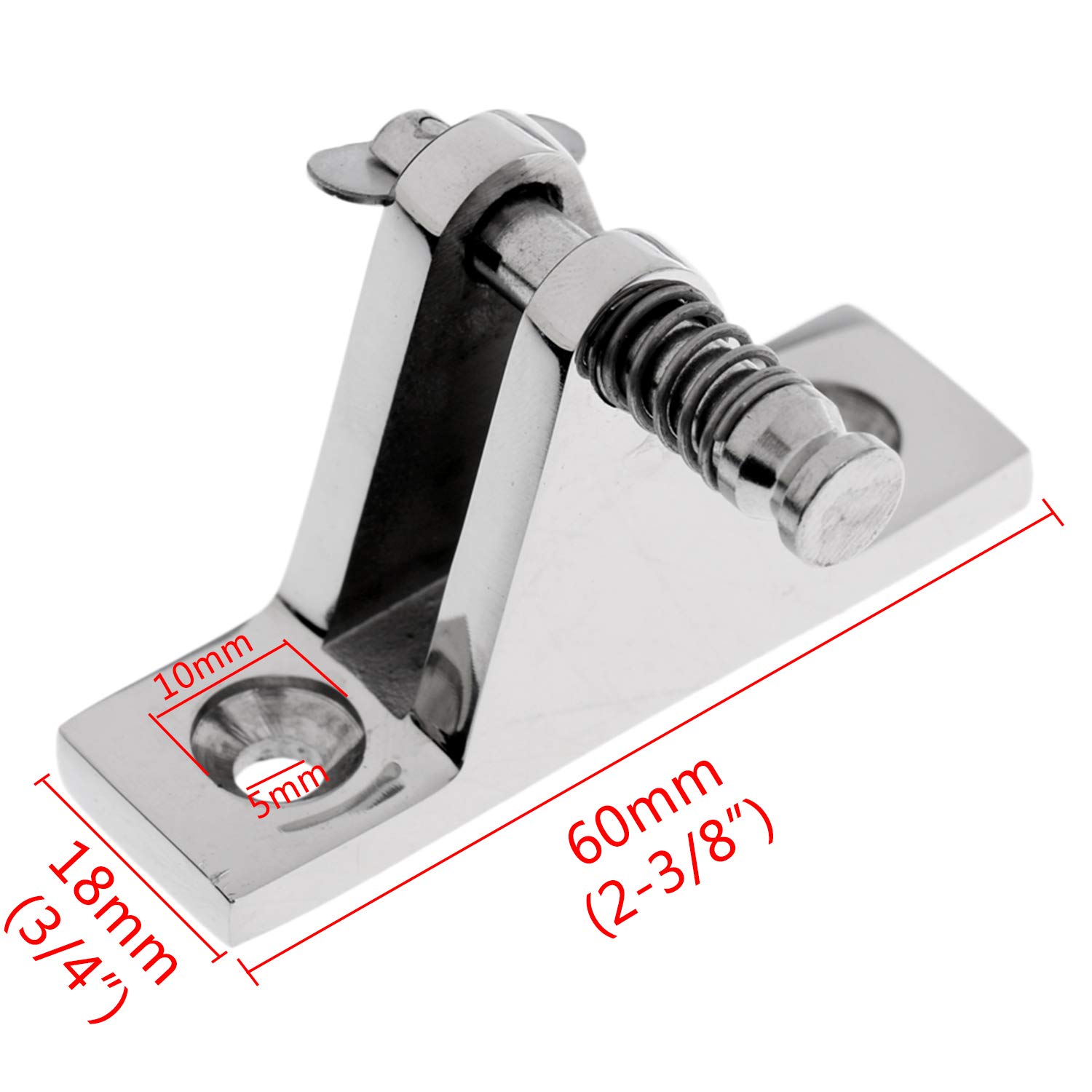 NRC&XRC2 PCS Marine Boat Deck Hinge Mount Bimini Top Fitting Hardware 316 Stainless Steel