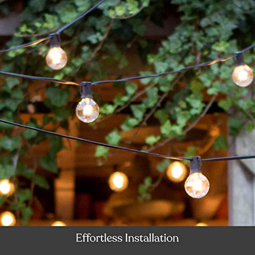 Brightech Ambience PRO Replacement LED Light Bulbs, 1 Watt LED Edison-Inspired Exposed Filaments Bulbs, G40/G45 Energy Efficient Outdoor String Lights Bulbs - 15 Pack