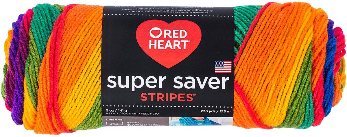 Red Heart Favorite Stripe Super Saver Yarn 6/Pk 6 Pack