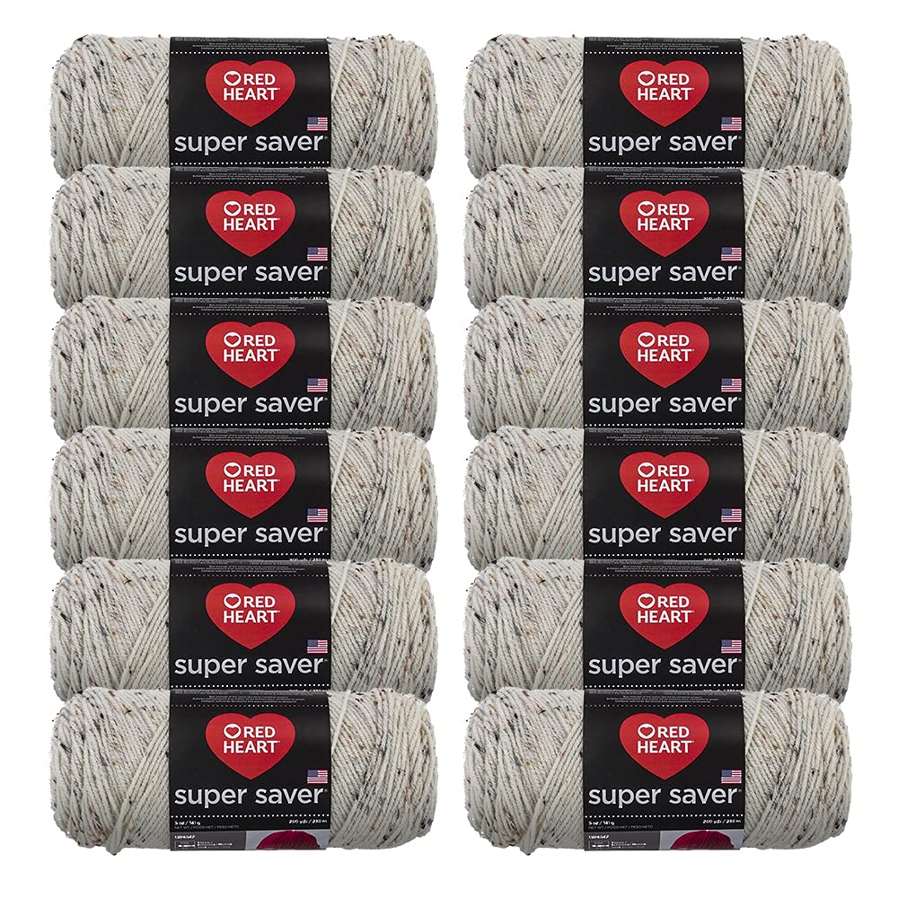 Red Heart Aran Fleck Super Saver Yarn 12/Pk 12 Pack