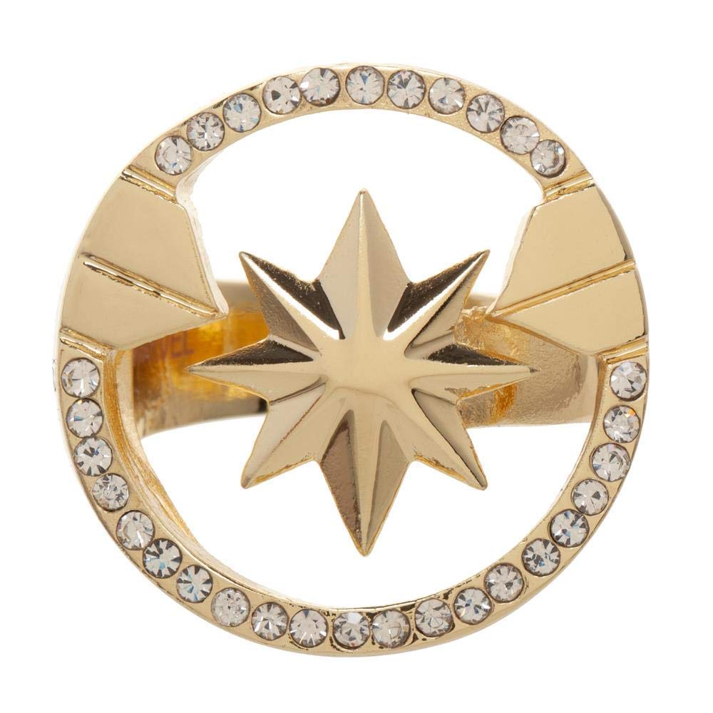 Bioworld Marvel Captain Marvel Logo Ring