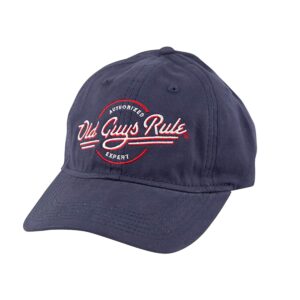 old guys rule hat, baseball cap for men | authorized expert | for dad, husband, grandfather | navy