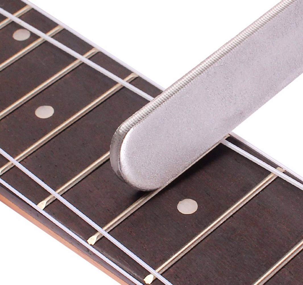 Guitar Luthier Tool Kit Included 1 Pcs Guitar Fret Crowning Luthier File, 1 Pcs Stainless Steel Fret Rocker, 2 Pcs Fingerboard Guards Protectors and 2 Grinding Stone for Guitar