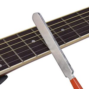 Guitar Luthier Tool Kit Included 1 Pcs Guitar Fret Crowning Luthier File, 1 Pcs Stainless Steel Fret Rocker, 2 Pcs Fingerboard Guards Protectors and 2 Grinding Stone for Guitar