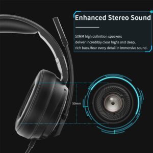 OCTTO NUBWO N12 Gaming Headset & Xbox one Headset & PS4 Headset,3.5mm Surround Stereo Gaming Headphones with Mic Soft Memory Earmuffs for PC,Laptop, PS3