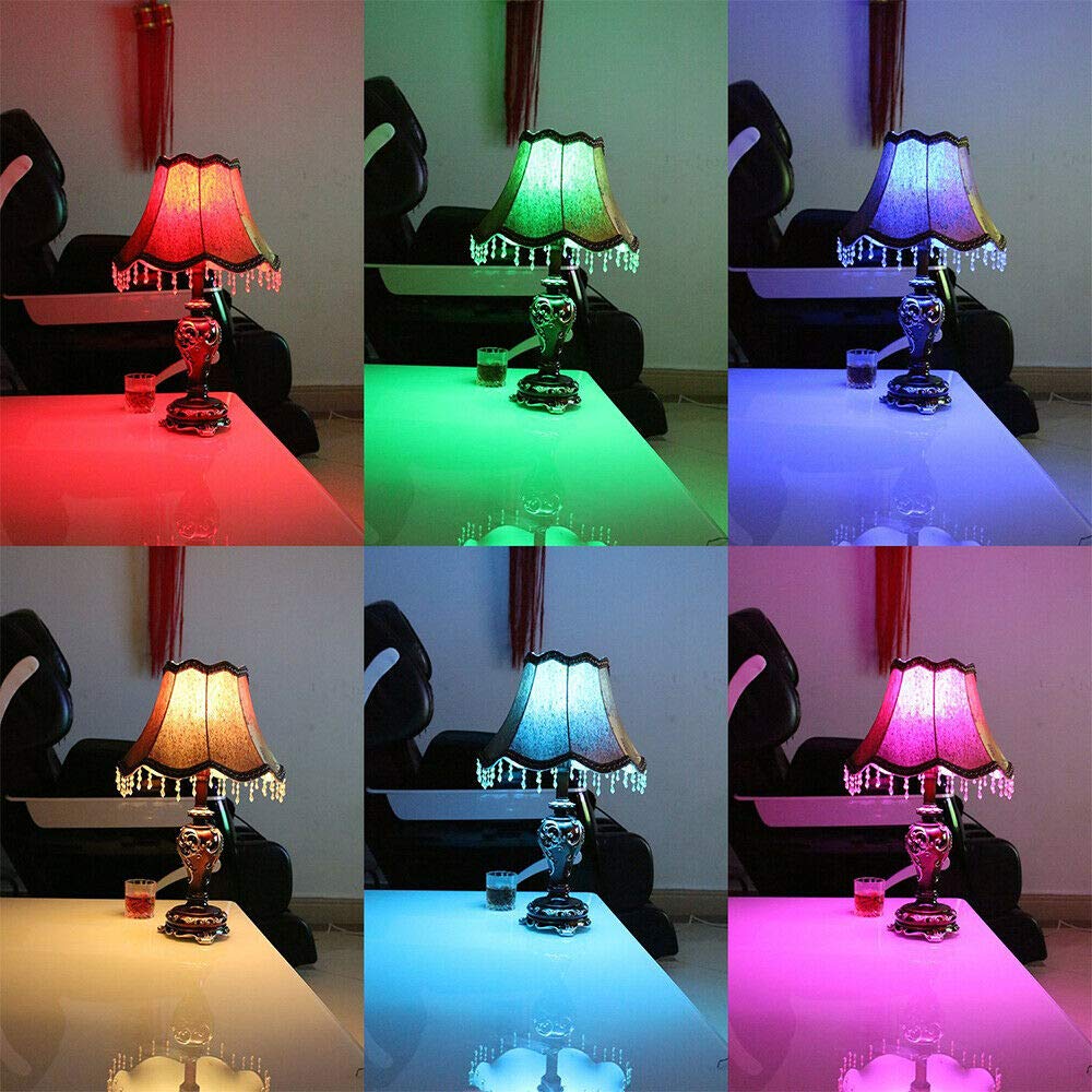 Lxcom Lighting 3W RGB E12 Candelabra LED Bulb Color Changing Candle Light Lamp Remote Control Bulb 16 Colors 4 Modes with Memory Function E12 Candle Base for Home Bar Party KTV Mood Lighting,4 Pack