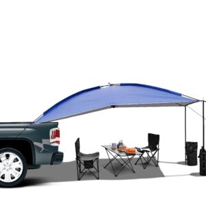 UBOWAY Awning Sun Shelter: Waterproof Auto Canopy Camper Trailer Tent Roof Top for SUV Minivan Hatchback Camping Outdoor Travel 5-6Persons