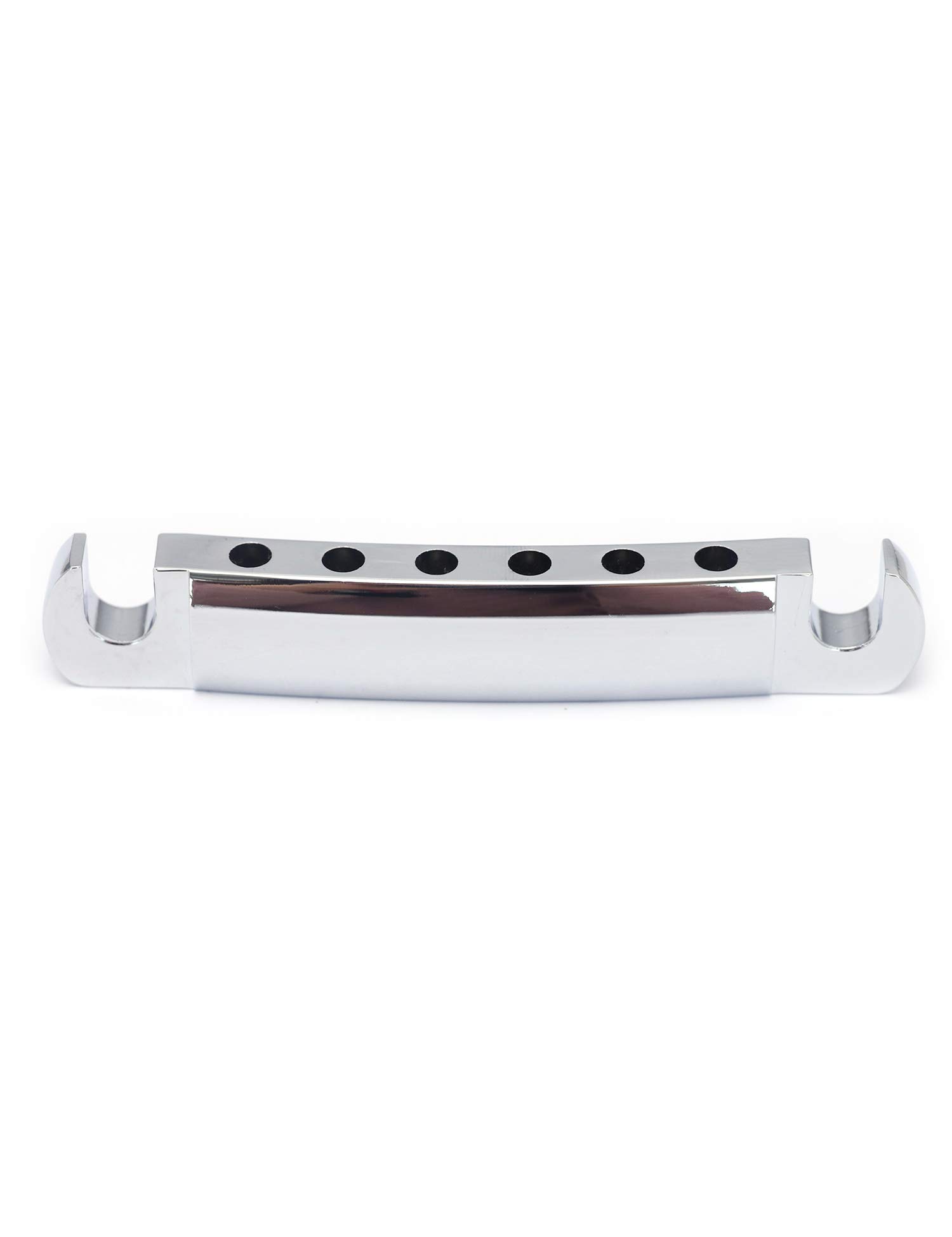 Metallor Tune-O-Matic Style Guitar Stop Bar Tailpiece for LP Les Paul SG Style Electric Guitar Parts Replacement Chrome.