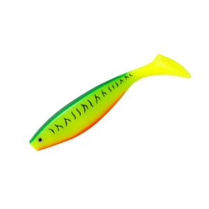 sanhu 9" shad swimbait paddle tail chartreuse mackerel 6 pieces