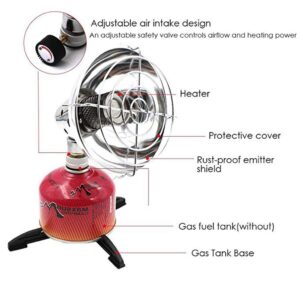 Outdoor Camping Gas Heater Warmer Heating with Stand Portable Gas Stove Outdoor Stove Fishing Hunting Propane Tent Heater