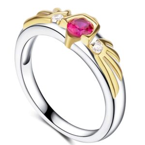 purreen zelda goron's ruby, hylian shield inspired ring (8)