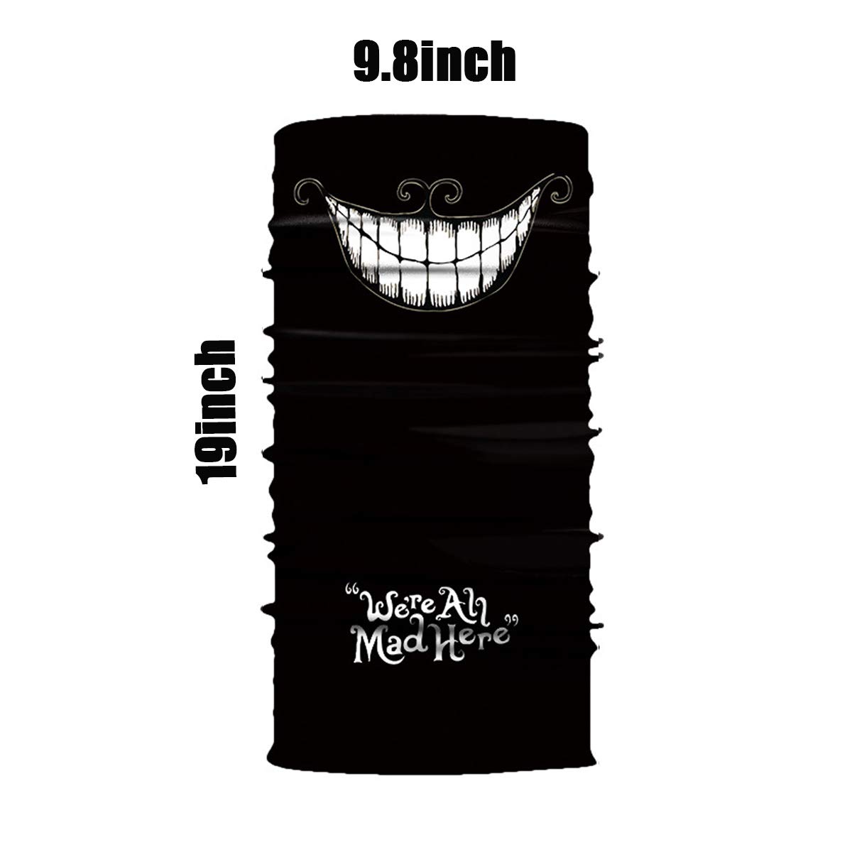 Skull Face Mask Half Sun Dust Protection,Face Gaiter Vivid 3D Tube Mask Seamless Durable Face Mask Bandana Skeleton Face