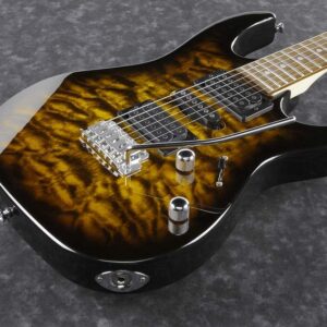 Ibanez GRX 6 String Solid-Body Electric Guitar, Right, Sunburst, Full (GRX70QASB)