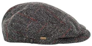 mucros weavers kerry cap charcoal herringbone x-large