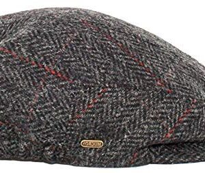 Mucros Weavers Kerry Cap Charcoal Herringbone X-Large