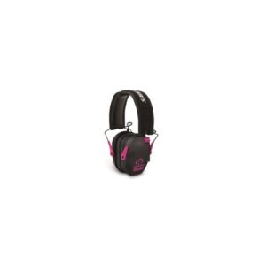 Walkers Razor Slim Electronic Hearing Protection Muffs with Sound Amplification and Suppression and Shooting Glasses Kit, Black/Pink